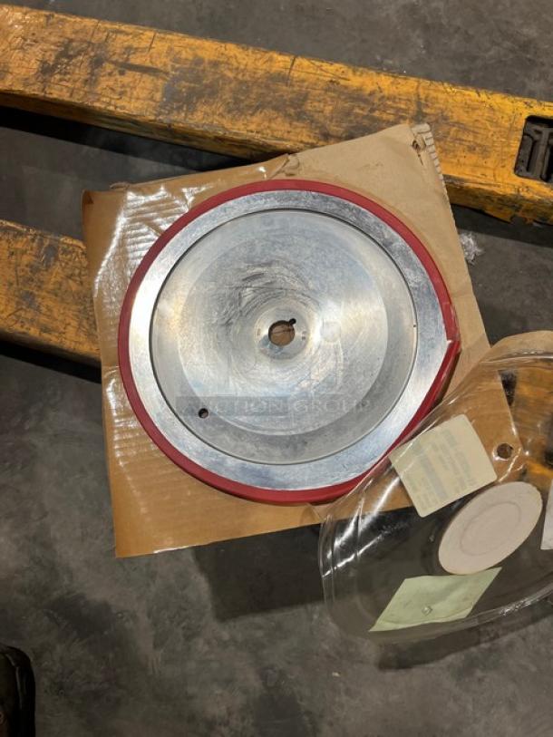 Brand new Berkel Gravity Feed Slicing Knife, Model 01-403675-00070, with protective red edge, in packaging.
