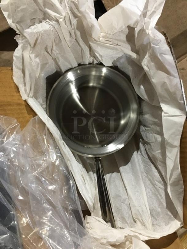 Bon Chef Cucina Series stainless 0.5 Qt. saucepan/butter warmer, model 60009, new in packaging.