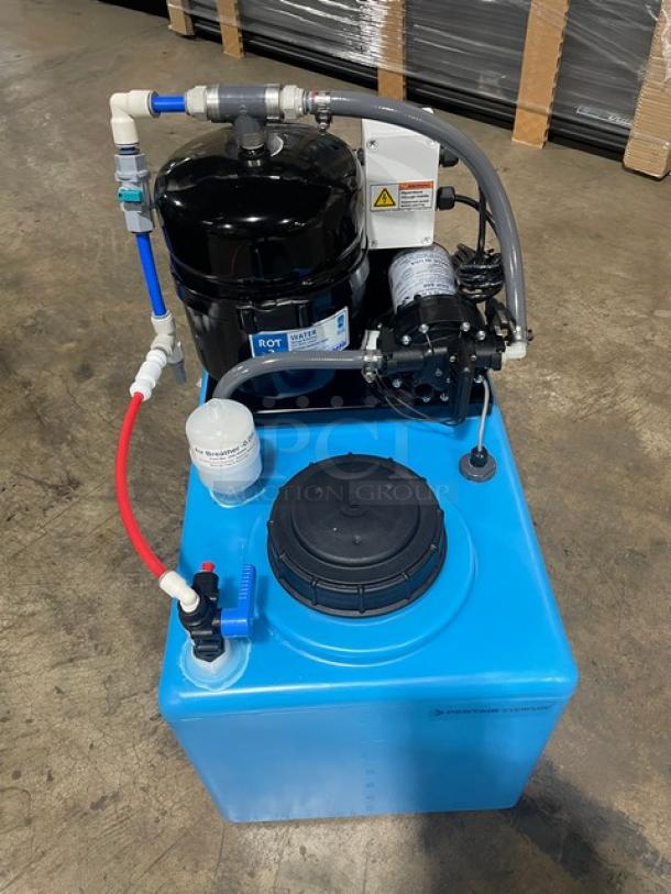 Brand new Pentair Everpure OP175/16 reverse osmosis system with 16-gal storage tank, electric-powered, 120V, commercial model.