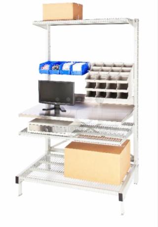 BRAND NEW SPG Freestyle Series 48"x24" 4-Tier Prep Station, Model FSM2448KITE. Commercial-grade, sturdy, versatile design.