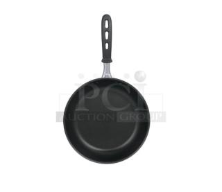 Brand new Vollrath Wear-Ever 67610 10" aluminum fry pan with Steel Coat X3, black grip handle.