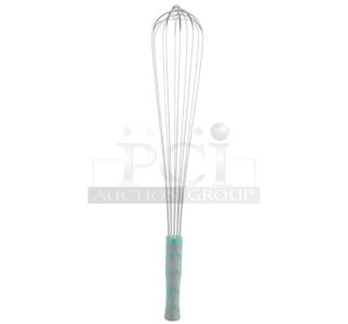 Brand new Vollrath 47095 stainless steel 20" French whip with nylon grip handle. Ideal for professional kitchen use.
