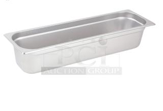 BRAND NEW! Winco Commercial Stainless Steel ½-Size Long 4” Deep Anti-Jam Hotel/Steamtable Pan! Model: SPJH-4HL! 6X Your Bid! - Item #1201635