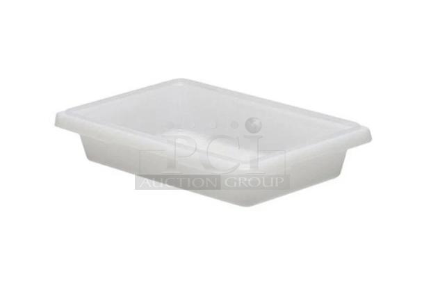 Cambro 12183P148 white polycarbonate food storage box, 12"x18"x3", brand new, commercial grade, multipack offer.