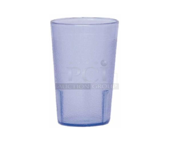 Brand new Cambro Colorware 7.8 oz tumbler, slate blue, Model 800P401, commercial-grade, textured surface. 72 per case.