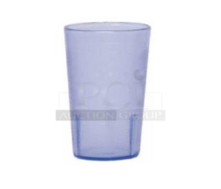 Brand new Cambro Colorware 7.8 oz tumbler, slate blue, Model 800P401, commercial-grade, textured surface. 72 per case.