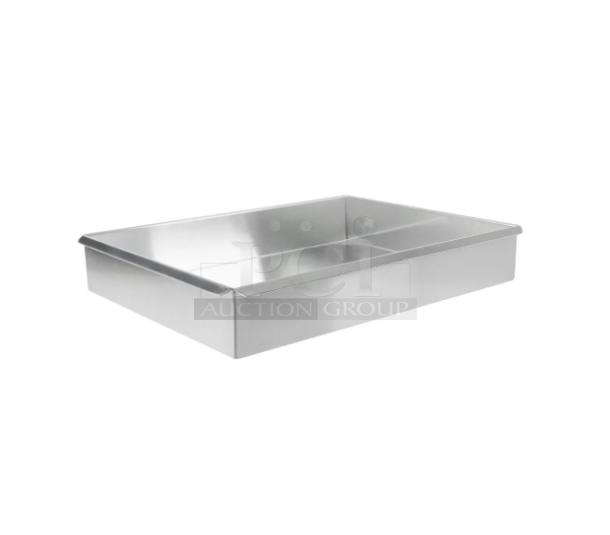 Brand new Vollrath Wear-Ever 18"x13" aluminum cheesecake pan, model 5275, 3" deep, commercial-grade.