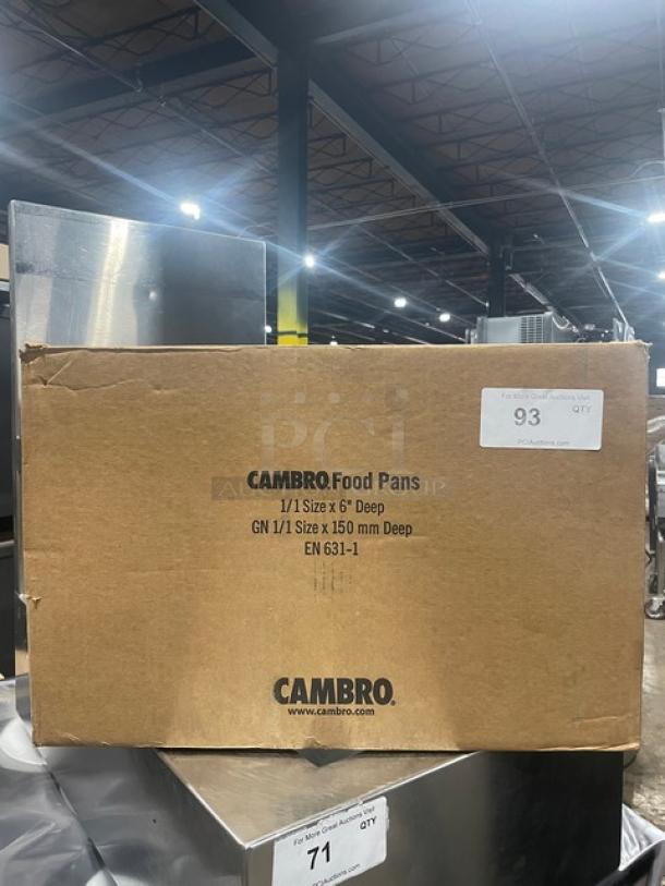 Cambro Commercial Black Onyx 6" Deep Food Pan, Model 16HP771, in original packaging, brand new condition.