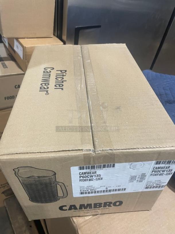 Cambro Camwear Series 60 Oz. Beverage Pitcher, Model P60CW135, brand new in original packaging.