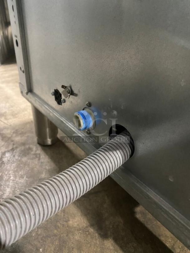 Fagor industrial dishwasher, stainless steel, model FI72W4W, 208-220/240V, 3 phase, Energy Star certified, on legs, with hose connection.
