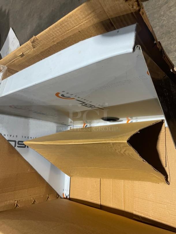 BK Resources stainless steel wall mount microwave shelf, model BKMWS1824, 24”x18”, new with minor scratches and dents.