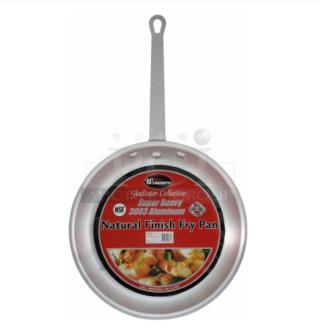 Winco AFP-12A 12” Round Fry Pan, Natural Finish, Gladiator Collection, 3003 Aluminum, new with label, NSF certified.