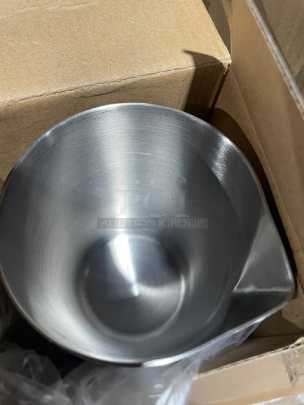 Cocktail Kingdom 21 oz stainless steel stirring tin, double-walled, vacuum-insulated, etched Pandan leaf design, new.