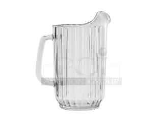 BRAND NEW! Cambro Camwear Series Commercial Clear Polycarbonate 48 Oz. Beverage Pitcher! Model: P480CW135! 6X Your Bid! - Item #1202459