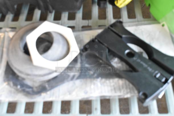 Brand new Flushmate M-101526-F3BK 503 Series replacement system with handle kit and 3-in-1 wrench, shown with components.