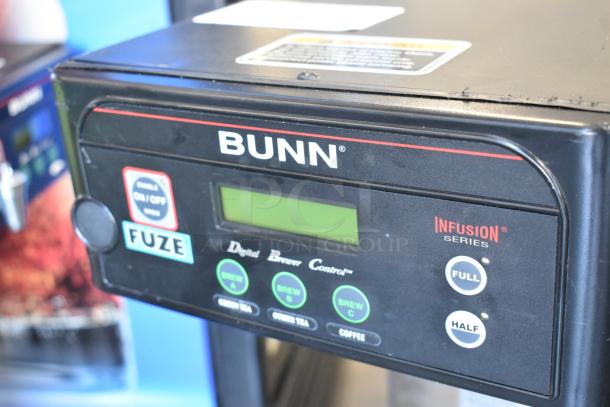 Bunn ITCB-DV stainless steel commercial iced tea machine, Infusion Series, digital controls, full/half brew options.