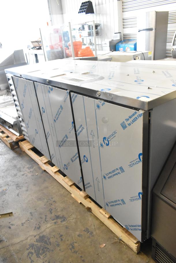 Beverage-Air DD78HC-1-S kegerator, stainless steel, double tap, 4 half keg capacity, 115V, new with protective film.