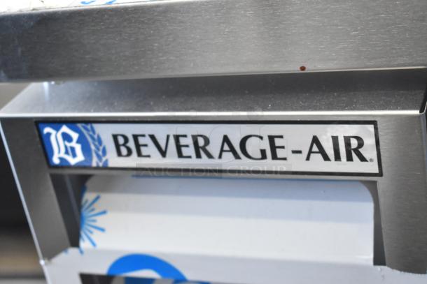 Beverage-Air DD78HC-1-S stainless steel kegerator with "Beverage-Air" logo. Scratch and dent condition.