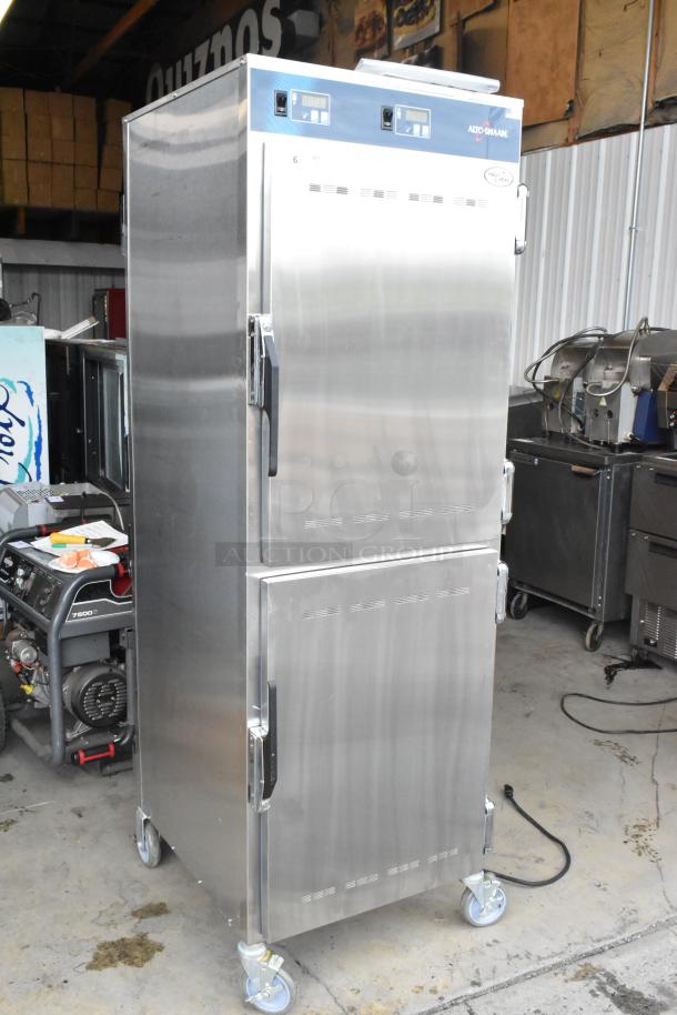 2022 Alto Shaam 1200-UPS stainless steel heated holding cabinet on casters, 120 volts, 1 phase, dual digital controls.