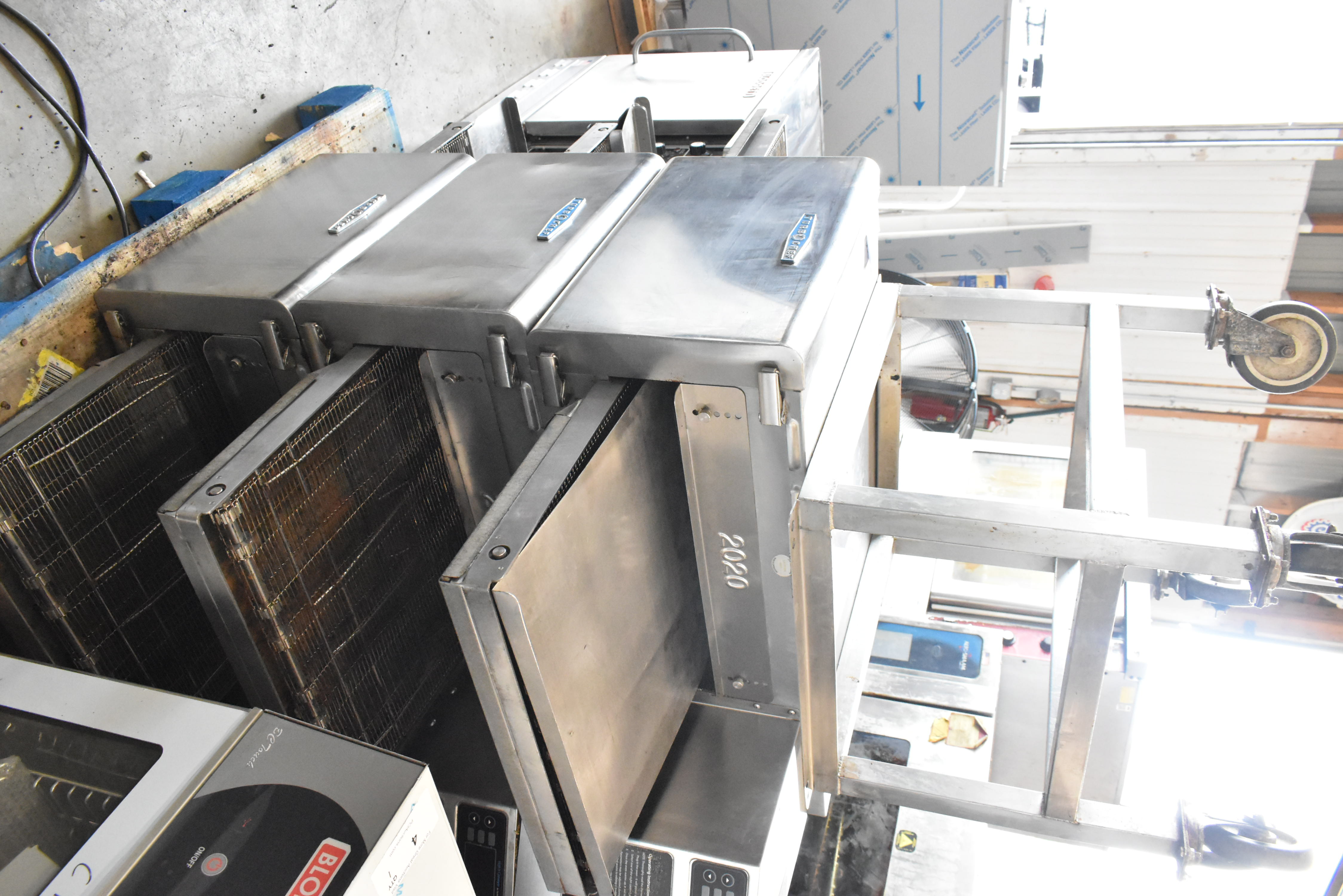 Triple-stacked Turbochef HHC2020 conveyor rapid-cook ovens