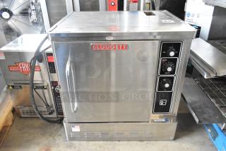 2023 Blodgett DFG-50 stainless steel commercial convection oven, natural gas, solid door, metal racks, thermostatic controls.