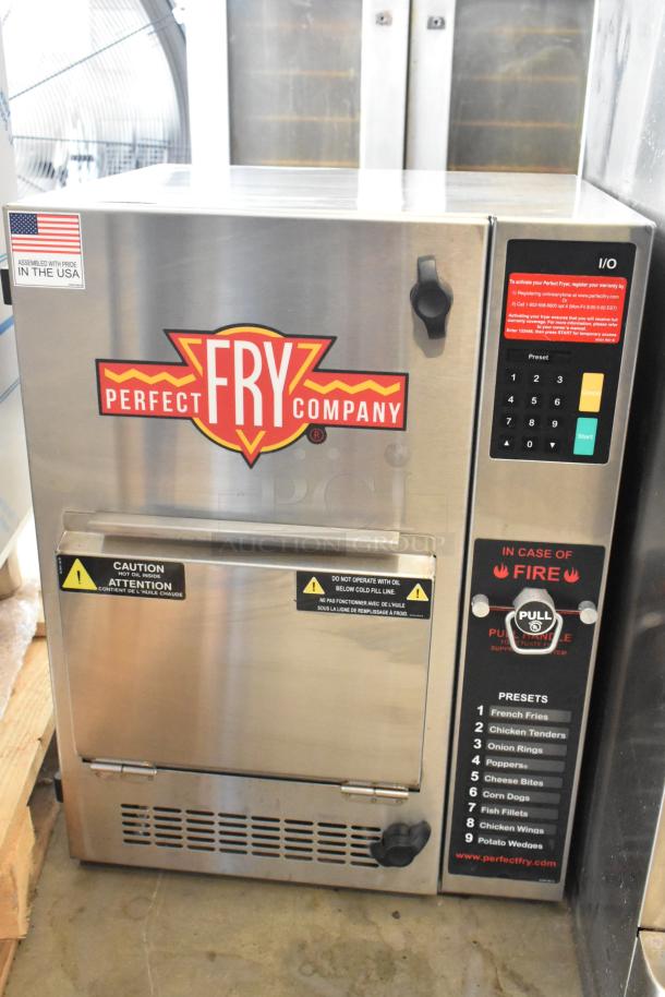 Perfect Fry PFC570 Ventless Fryer, stainless steel, electric, countertop, 208V, 1-phase, keypad controls, excellent condition.