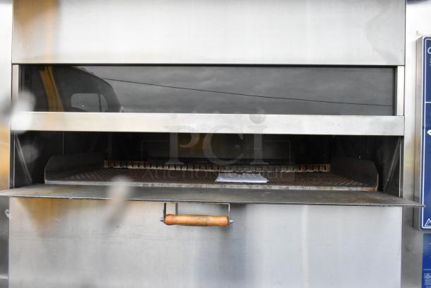 Picard MT-8-24 MT Series stainless steel propane gas pan revolving tray oven with hood, 180,000 BTU, commercial-grade.