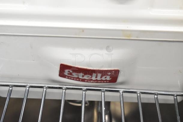 Estella 348SM30 commercial 30-quart spiral dough mixer with stainless steel bowl guard, mixing bowl, and dough hook. 120V, 1 Phase.