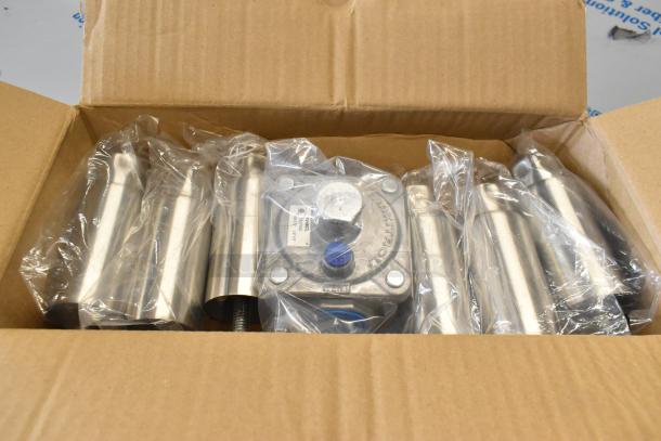 Open box containing parts for Cooking Performance Group CPG 351GTCPG72NL 72" gas countertop griddle, brand new.