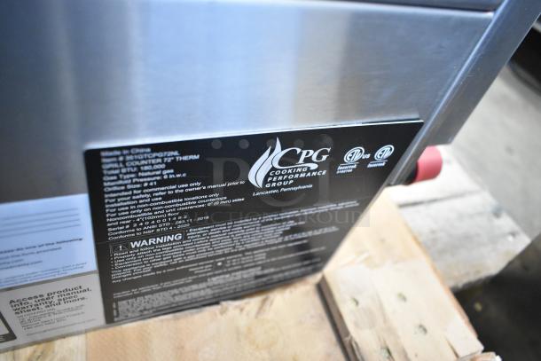 BRAND NEW 2024 Cooking Performance Group 72" Gas Griddle, Model 351GTCPG72NL, Stainless Steel, 180,000 BTU, Thermostatic Controls.