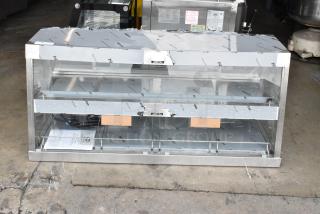 BRAND NEW Hatco GRHD-4PD dual shelf merchandiser in stainless steel, with protective film. 58.5", 120/208V, 1 Phase.