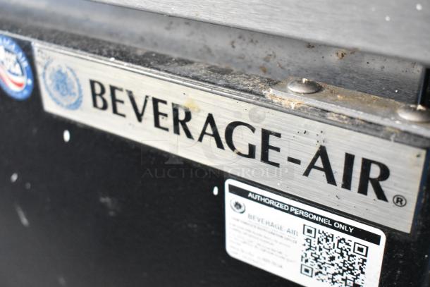 Beverage Air BM23-B kegerator, features metal design, beer tower, 3 couplers, commercial casters, 115V, 1 phase power.