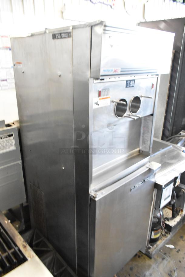 Electro Freeze 88TN-CMT-132 soft serve machine, 2 flavors plus twist, stainless steel, on casters, 208-230V, 3 phase.