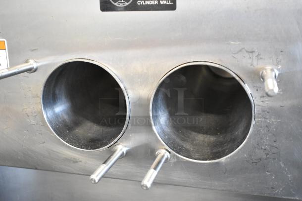Electro Freeze 88TN-CMT-132 soft serve machine, stainless steel, 2 flavor with twist, commercial casters, close-up view.