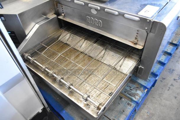 2017 Turbochef HhC2020 stainless steel rapid cook conveyor oven, 208/240V, 3 phase. Good condition, model number visible.