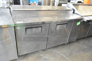 2017 True TPP-67 Stainless Steel Commercial Pizza Prep Table on Commercial Casters. 115 Volts, 1 Phase. - Item #1200084