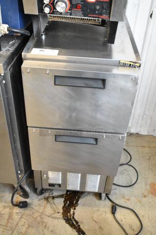 Silver King SKSD/C4 Stainless Steel Commercial 2 Drawer Cooler on Commercial Casters. 115 Volts, 1 Phase. - Item #1200102