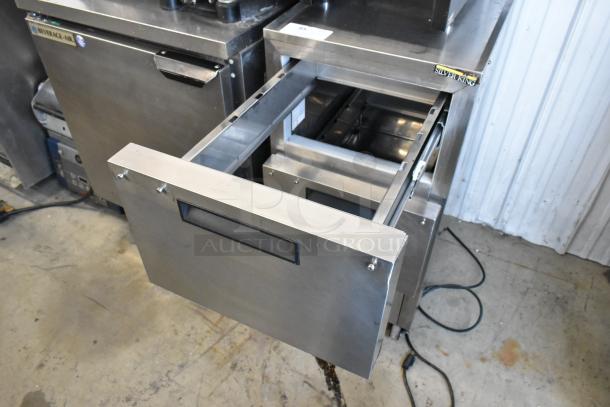 Silver King SKSD/C4 stainless steel commercial cooler, 2 drawers, on casters. 115V, 1 phase, sturdy, professional use.