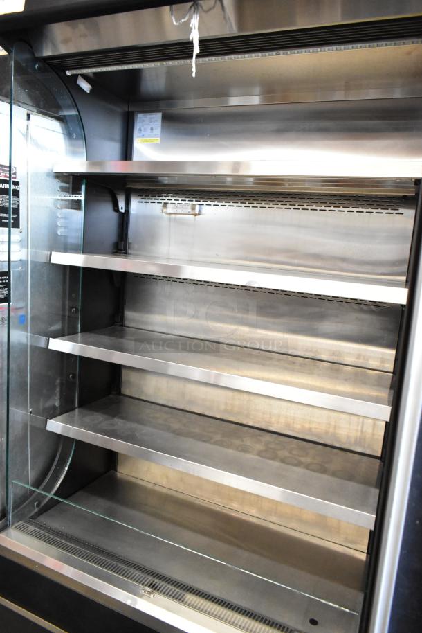 Turbo Air TOM-40B metal commercial open merchandiser with shelves, 120V, 1 phase; clean condition, ideal for grab-n-go.