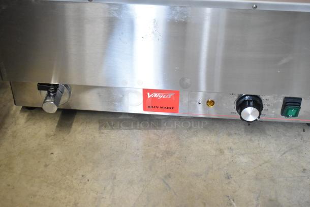 Valgus BBM-7L-2W stainless steel bain marie, commercial countertop model, features control knobs, 120 volts, 1 phase.