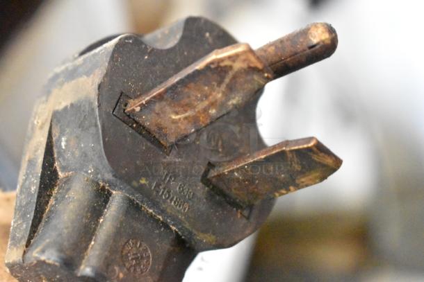 Electrolux HSPPAN commercial panini press connector, showing a 208V electrical plug with two prongs, used condition.