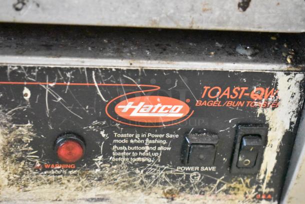 Hatco TQ-800HBA Toast Qwik conveyor toaster oven, stainless steel, 208 volts, 1 phase, visible wear.