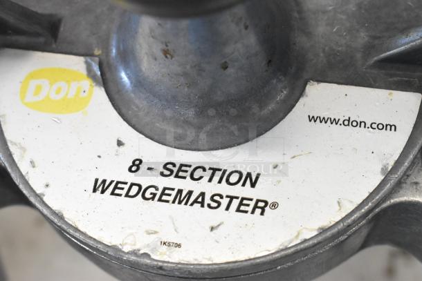Don Metal 8 Section Wedgemaster Vegetable Wedge Cutter, visible label with product name and company site, durable metal.