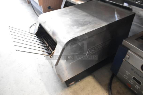 Hatco TQ-800HBA Toast Qwik stainless steel commercial countertop conveyor toaster oven, 208V, 1 phase, used condition.