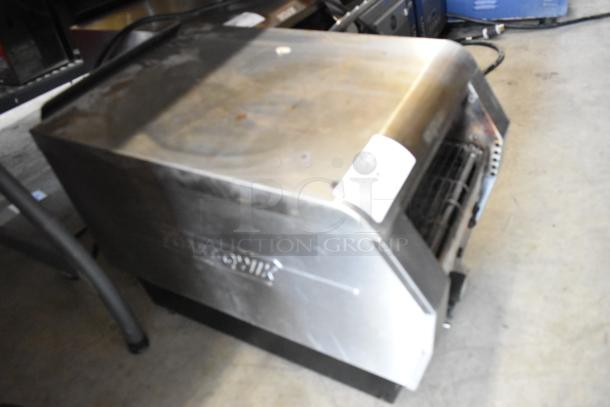 Hatco TQ-800HBA Toast Qwik toaster oven; stainless steel, commercial countertop, 208V, 1 phase, used condition.