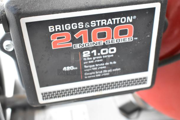 Briggs & Stratton Elite Series 030549 Generator label, 2100 Engine Series, 21 ft-lbs torque, 420cc.
