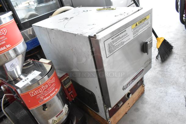 Southbend R2 RapidSteam stainless steel steam cabinet, single deck, 208V, 3 Phase, visible wear, caution label, model R2.