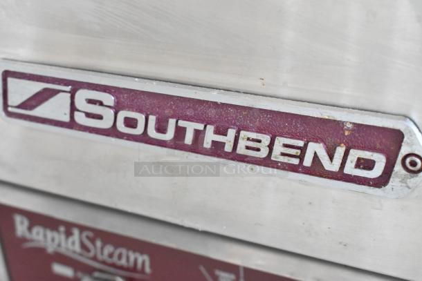 Southbend R2 RapidSteam stainless steel steam cabinet, featuring visible brand logo and sturdy construction.
