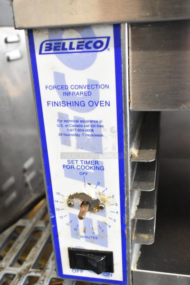 Belleco JW-1 Stainless Steel Cheese Melter, 120V, 1 Phase, timer control, finishing oven label, used condition.