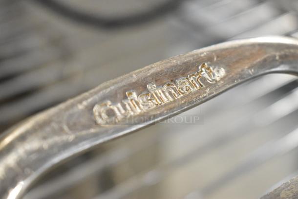 Cuisinart metal baking pans, set of 8, durable with embossed brand logo, excellent condition, ideal for versatile baking.